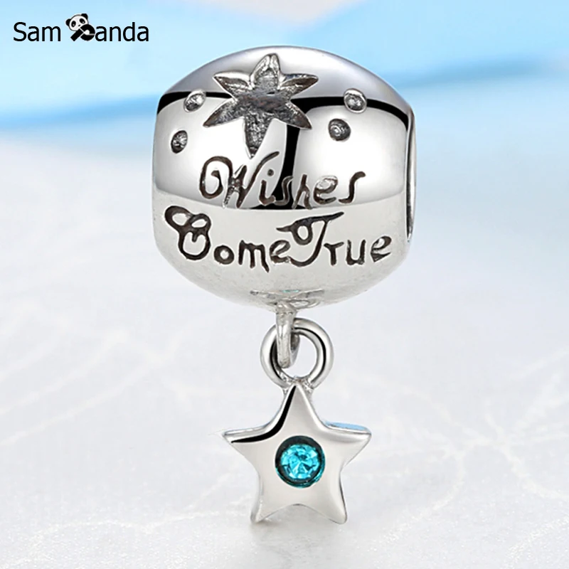 Authentic 925 Sterling Silver Bead Charm Wishes Come True Pendant