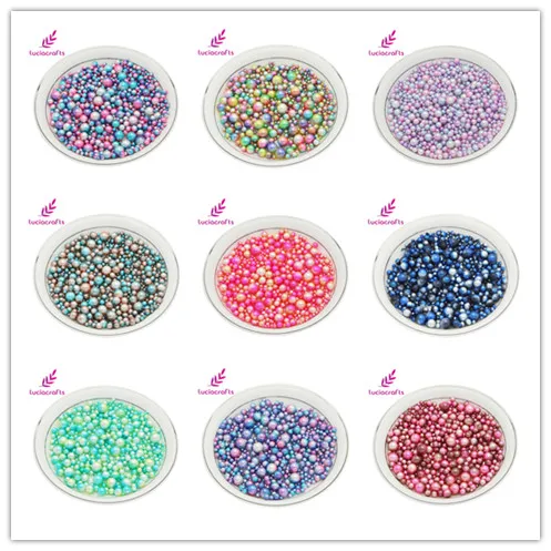 

50g/lot Mix Rainbow Color Round 3/4/5/6/8/10mm ABS No Hole Imitation Pearl Beads Loose Beads DIY Handcraft Accessories E0908