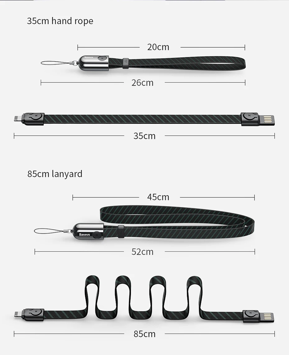 USB кабель Baseus для iPhone, портативное зарядное устройство для быстрой зарядки, кабель для мобильного телефона для iPhone Xs Max X 8 7 6 Plus, шнур для шнура