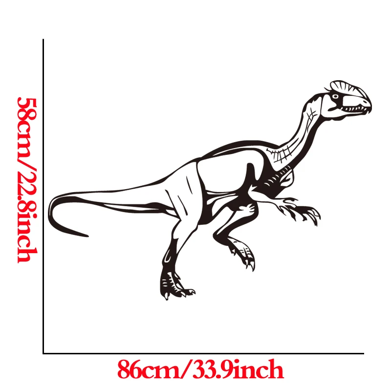 Наклейка на стену «динозавр» динозавр Скелет дикие животные Fossil Фреска дизайн комнаты узор мальчик спальня детские комнаты животные съемные наклейки - Цвет: Black