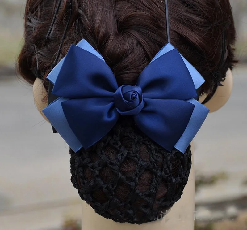 Модная заколка для волос ручной работы для офисной леди с бантом из ленты и кружевным цветком