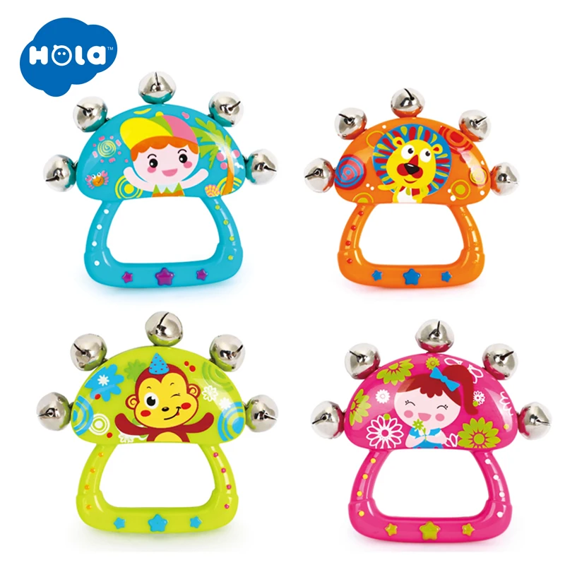 1PC HUILE TOYS 3102D Baby Toys Castanet Clapper Handle Musical Instrument Toy Preschool Early Educational Hand Clapper
