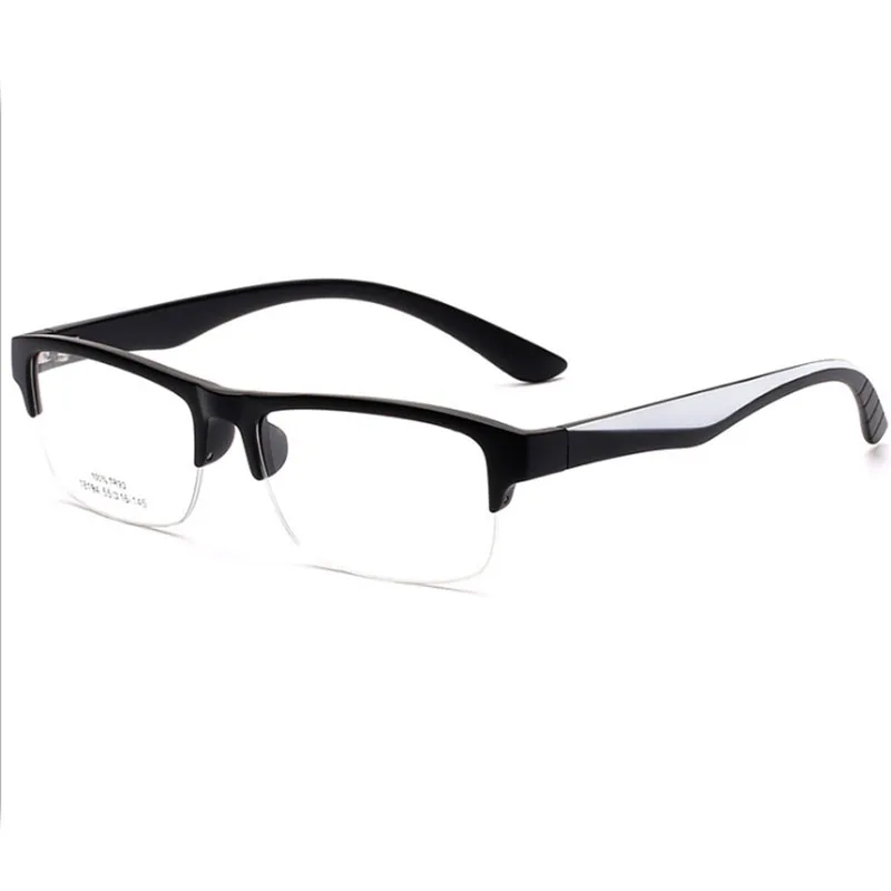 Легкие очки, оправа, очки, Модный Стиль TR90, прозрачные линзы, очки по рецепту, оправа oculos de grau - Цвет оправы: black white