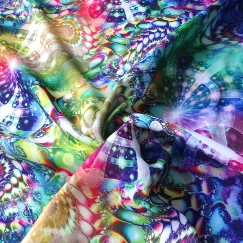 

Polyester fabric printed cloth High-end fashion floral pattern dress fabric DIY Sewing Patchwork Craft Apparel Supplies