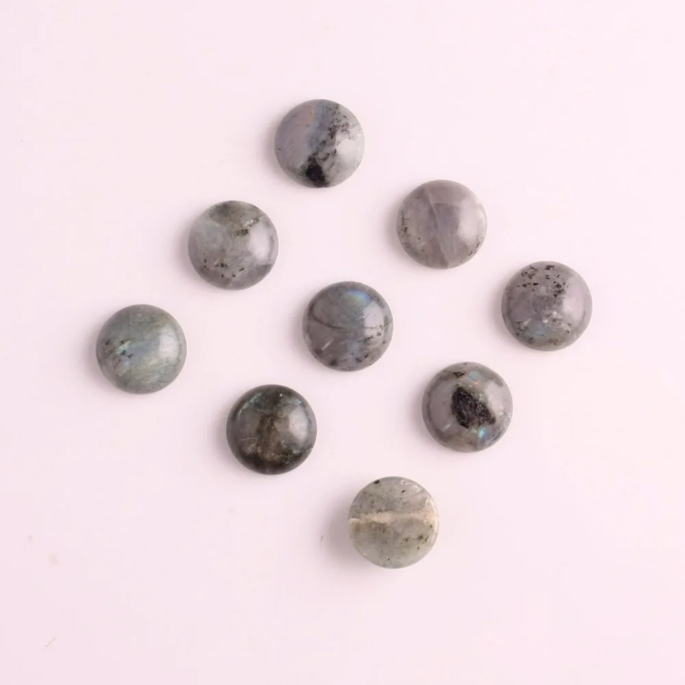 Druzy 16mm Round Labradorite Cabochon Semi Precious Loose Stone Rings