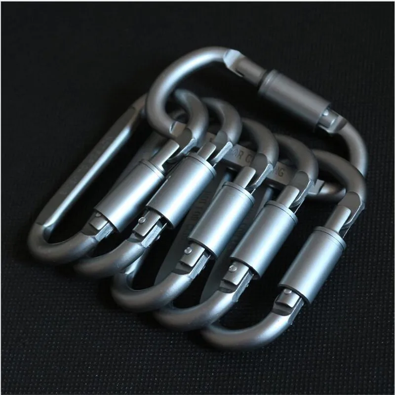 

Aluminum Carabiner D-Ring Key Chain Clip Ring Karabiner Snap Hook Climbing Accessories