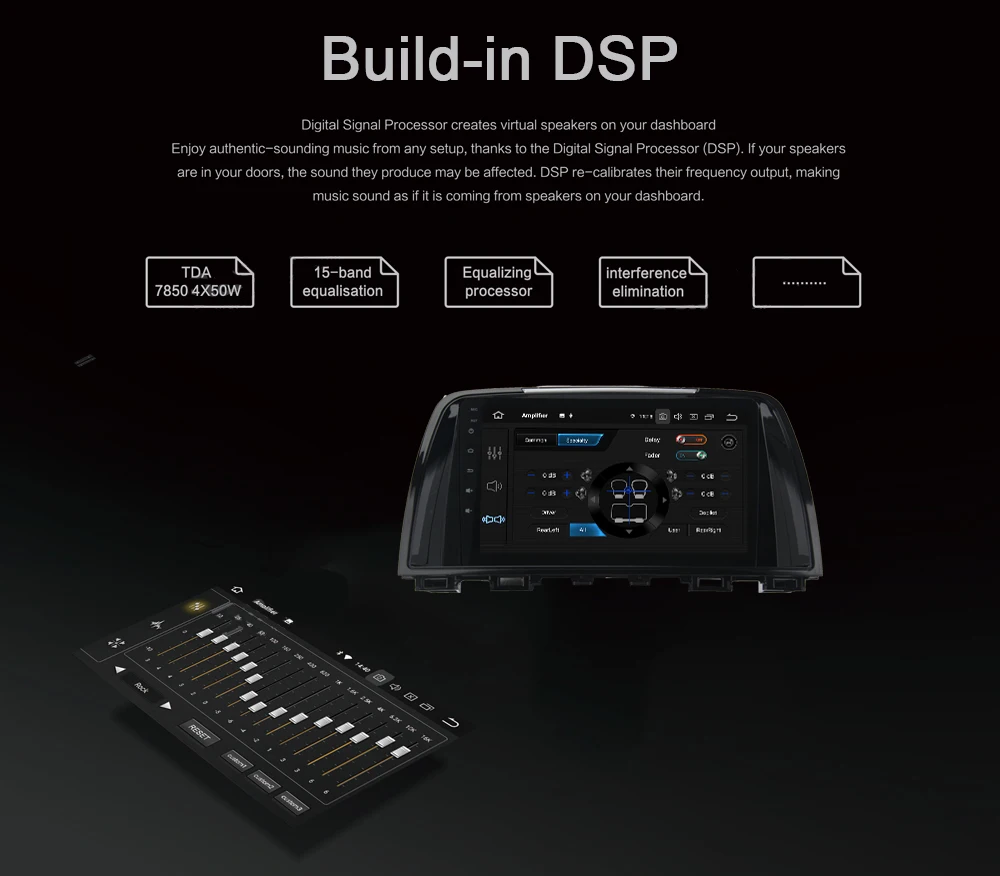 Discount Android 9.0 Car multimedia player  For Mazda 6 Atenza 2013 2014 2015 Radio built-in DSP HDMI output GPS 4Gb Ram 9" IPS navigatio 3
