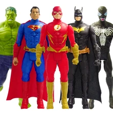 30cm Marvel Avengers Venom Batman Superman The Flash Thanos Hulk Wolverine Black Panther Spiderman Action Figure Doll Toys Kids