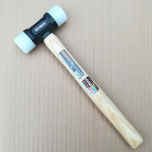 32mm / 35mm martelo de náilon leathercraft escultura martelo com cera branca alça de madeira diy instalação martelo reparação ferramentas