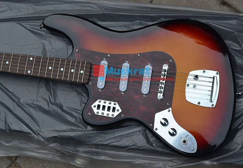 Электрический Гитары ST Леопард левой руки Гитары дать в качестве подарка рюкзак циферблат срез