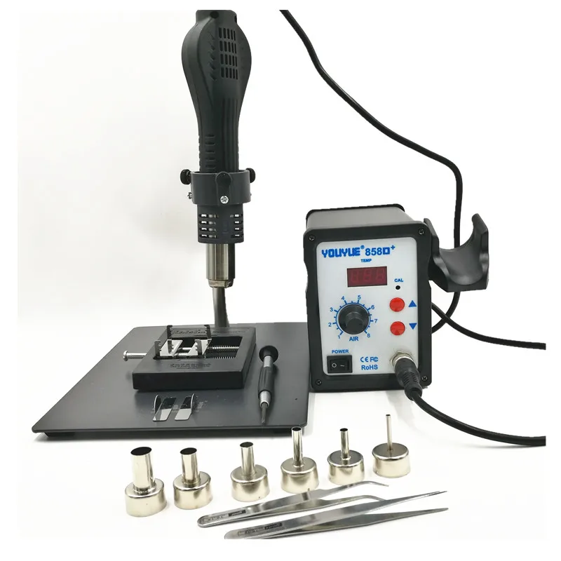 700W Hot Air Gun 858D+ ESD Soldering Station Welding BGA Rework Solder Station With Hot air gun bracket Welding repair platform 700W Hot Air Gun 858D+ ESD Soldering Station Welding BGA Rework Solder Station With Hot air gun bracket Welding repair platform
