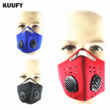 

Cycling Mask Pm2.5 Carbon Windproof Sports Dust Protective Smog Filters Face Training Masks
