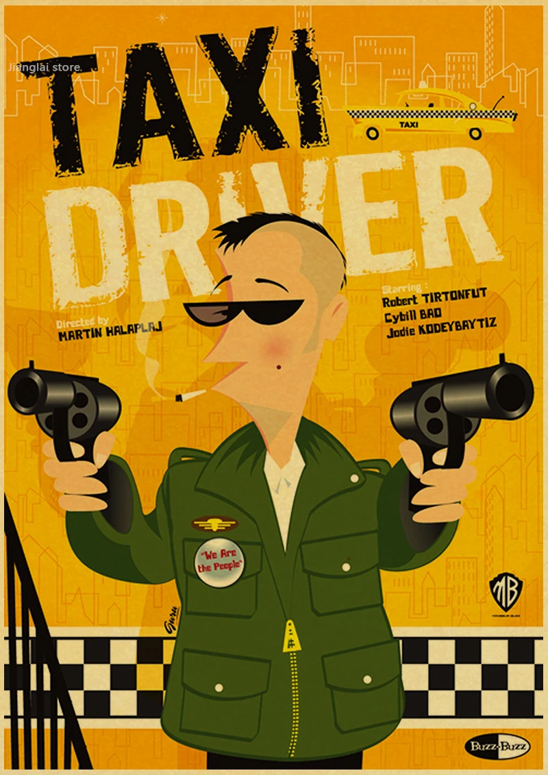 Такси водитель такси классический фильм плакат украшение ретро Робер деньро - Цвет: M035