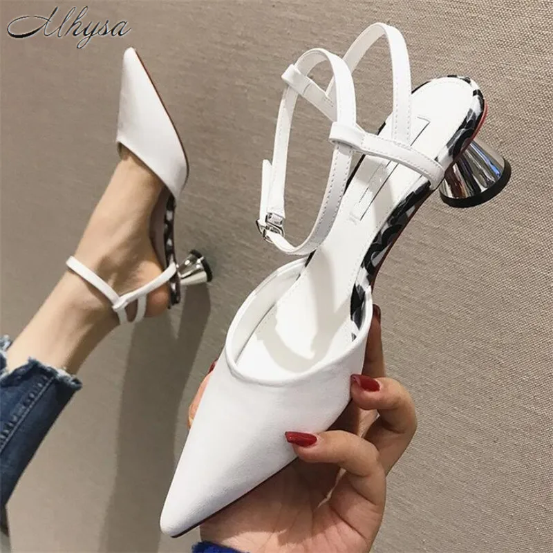 

Mhysa 2019 Spring Women Pumps Sexy High Heels Shoes ladies Pointed Toe Party Wedding Pump Black Woman shoes High 5.5 cm T518
