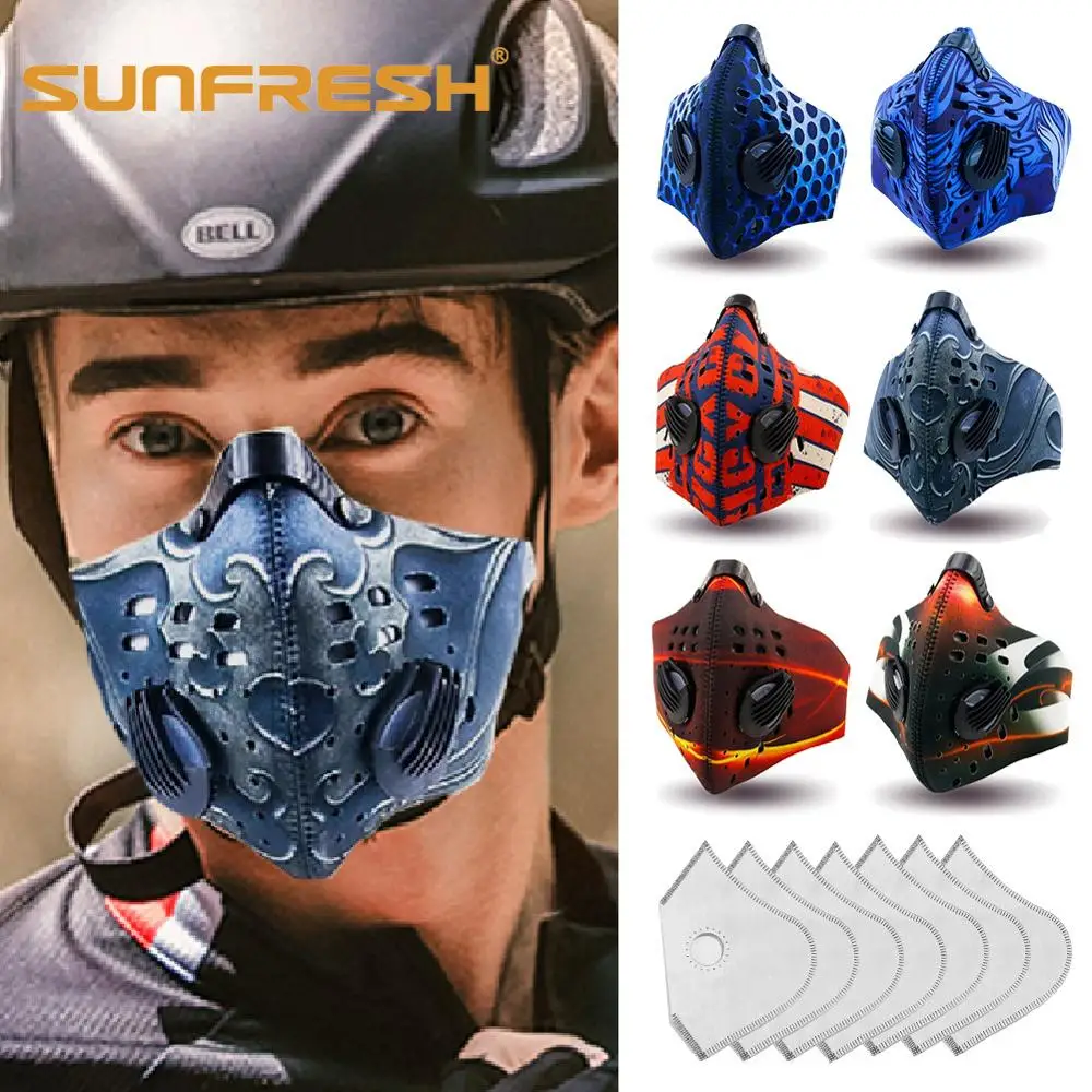 

Anti-Pollution Activated Carbon Cycling Mask n99 air filter mouth face mask Dustproof motorbike Riding Running Sports Maske