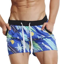 Для мужчин шорты Летняя мода полиэстер Повседневное спортивные Свободные Печать пляжные шорты для серфинга z0219