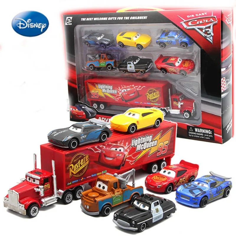7 шт./лот Набор для мобильных автомобилей Disney Mai Dashu с шестью маленькими