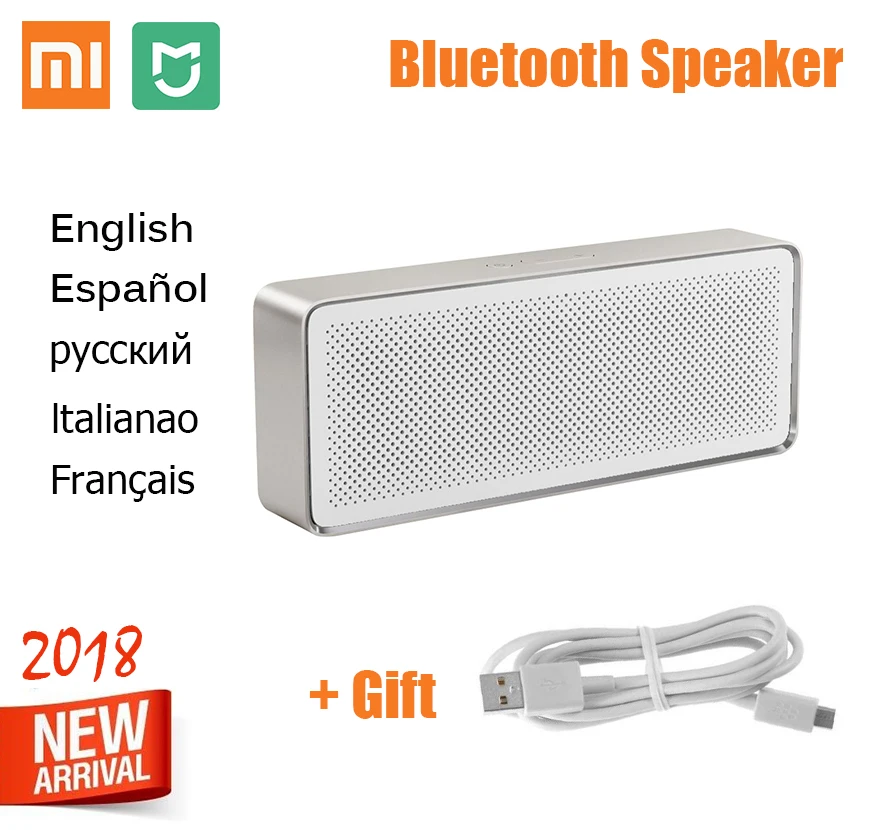 Xiaomi Mi Bluetooth динамик высокой четкости квадратная коробка Bluetooth динамик базовый 2 2 стерео портативный Bluetooth 4,2 качество звука