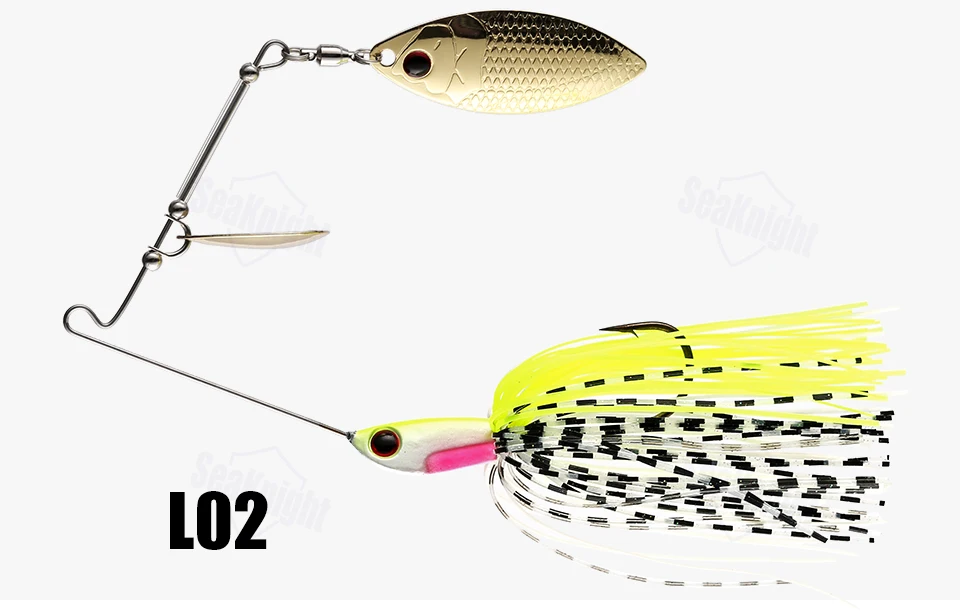 Бас рыболовные приманки SK102 Жесткий Bait 4 шт. 14 г металлической ложкой наживки Spinner Bait Тонущий Рыбалка приманка комплект