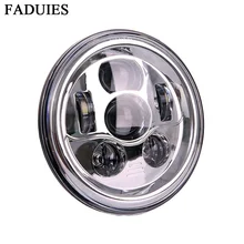 FADUIES Chrome 7″ Round Harley LED Projection Daymaker Headlight for Motorcycles Harley Street Glide FLHX Road King