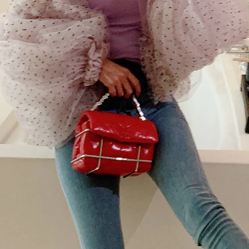 

Fashion Women Bag Women Purses Metallic Handbags Designer Brand Ladies Hand Bags PU Leather Chain Shoulder Bag For Cool Girl 515
