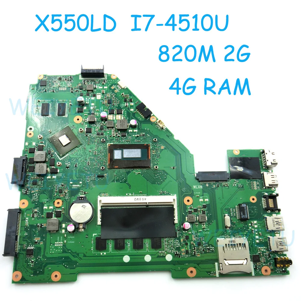  X550LD With I7-4510U 4G RAM For Asus motherboard A550L A550LA R510L R510LA X550L X550LA motherboard