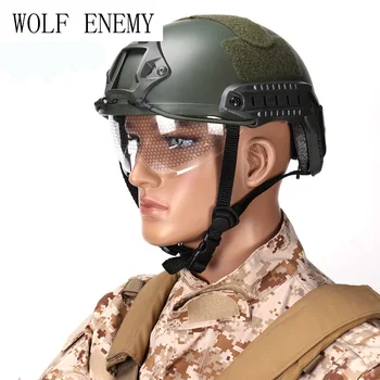 

FAST Helmet with Protective Goggle MH Type Tactical Protective Airsoft Sports Safety Military Combat Cycling Helmet