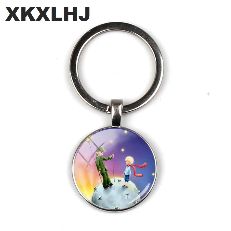 

XKXLHJ 2018 Fashion The Little Key Chain Lessons From Netflix Adaptation Glass Cabochon Keychain Key Chain Women