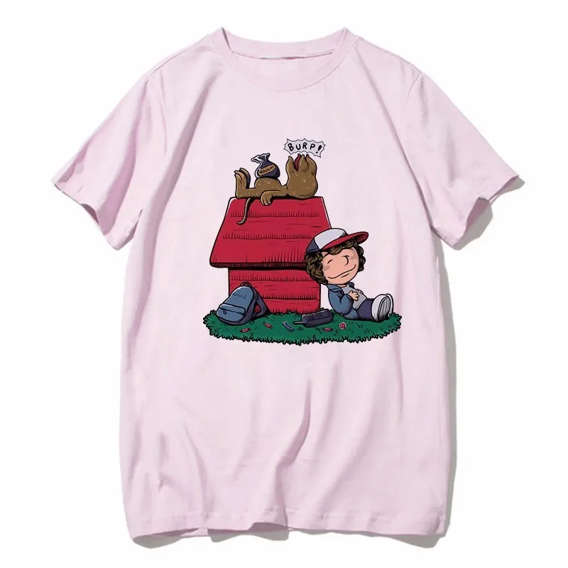 Забавная футболка для женщин, футболка с принтом «странные вещи», летняя футболка с рисунком аниме «вверх дном», одиннадцать футболок, футболка с коротким рукавом для мужчин и женщин, розовая футболка - Цвет: 13