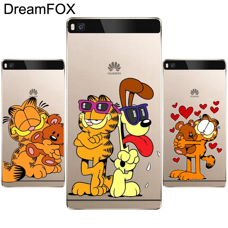 Мягкий силиконовый чехол из ТПУ DREAMFOX M496 Garfield для Huawei P8 P9 P10 Lite Plus 2017 Honor 8 Pro 9 6X |