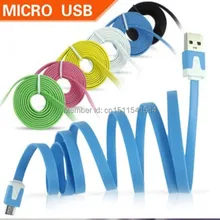 1000 шт./лот 1 м Красочные Лапша плоским V8 данные micro usb зарядное устройство для samsung телефона android