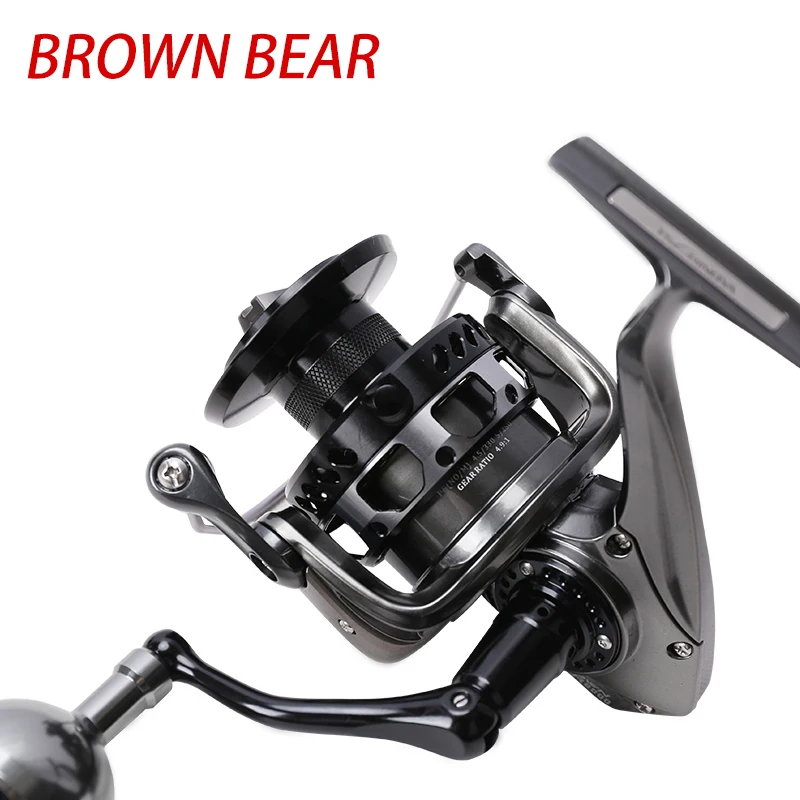 Tsurinoya катушка RBROWN BEAR4000 5000 6000 7000 10BB/5 2: 1 4 9: 1/12 20 кг спиннинговая для рыболовной
