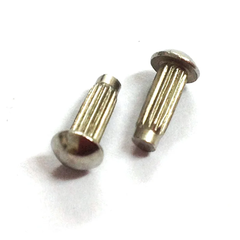 30pcs M2 304 stainless steel Half round head nameplate knurled rivet