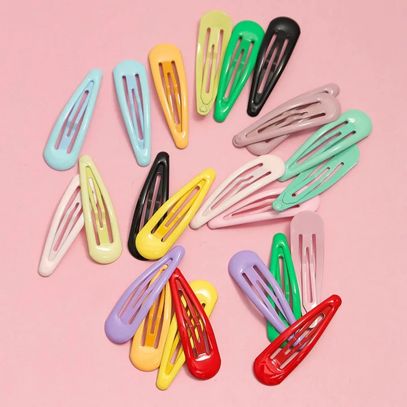 

24Pcs/Set Candy Solid Color Children Snap Hair Clips Barrettes Girls Cute Hairpins Colorful Hairgrips For Kids Hair Accessories