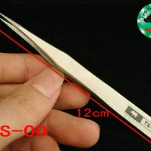 Японский носорог TS-00 Пинцет 12 см высокоточные супер жесткие супер острые щипцы для ремонта часов или мобильных инструментов