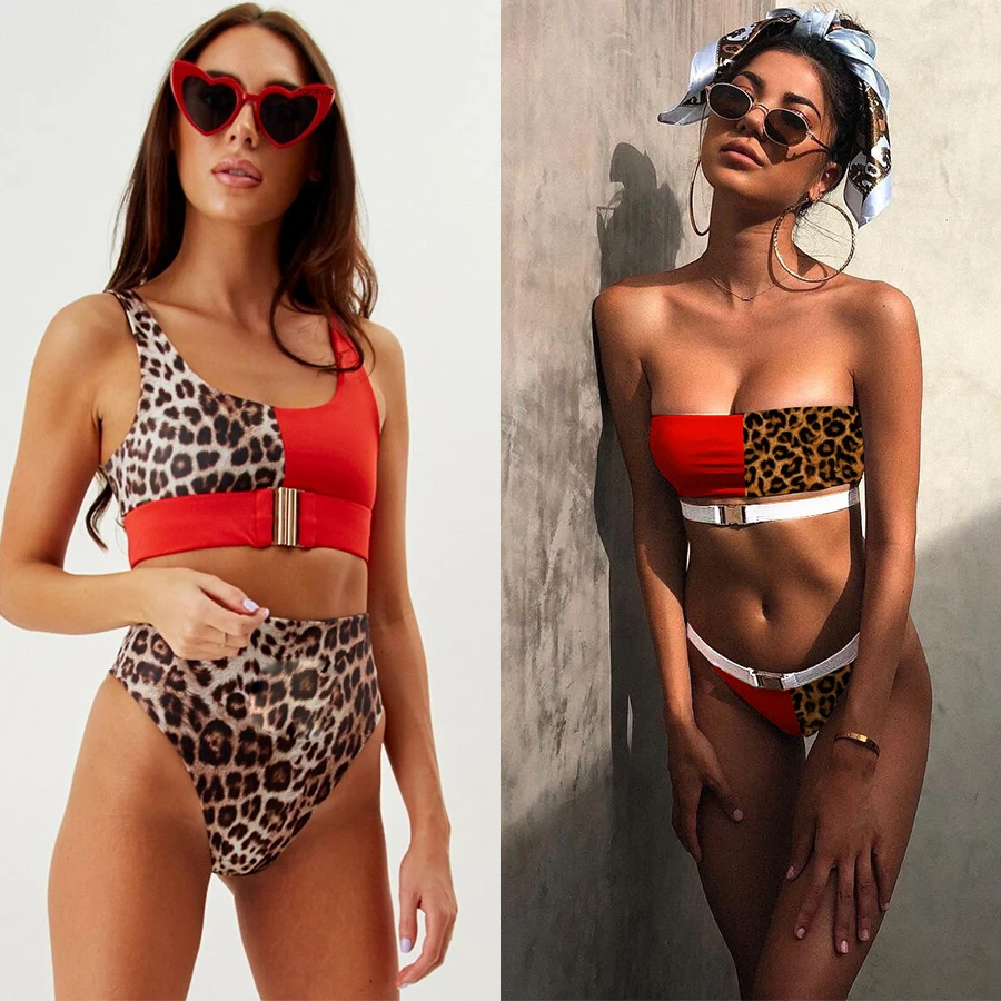 

Sexy Leopard Bikini Set 2019 Micro High Waist Swimwear Women Push Up Swimsuit Thong Biquini Mujer Bathing Suit Beach Wear Female