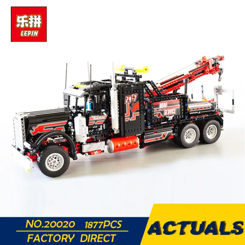 

LEPIN 20020 1877Pcs Technic Ultimate Series The Mechanical American Style Heavy Container Trucks Building Blcoks Bricks Toy 8258