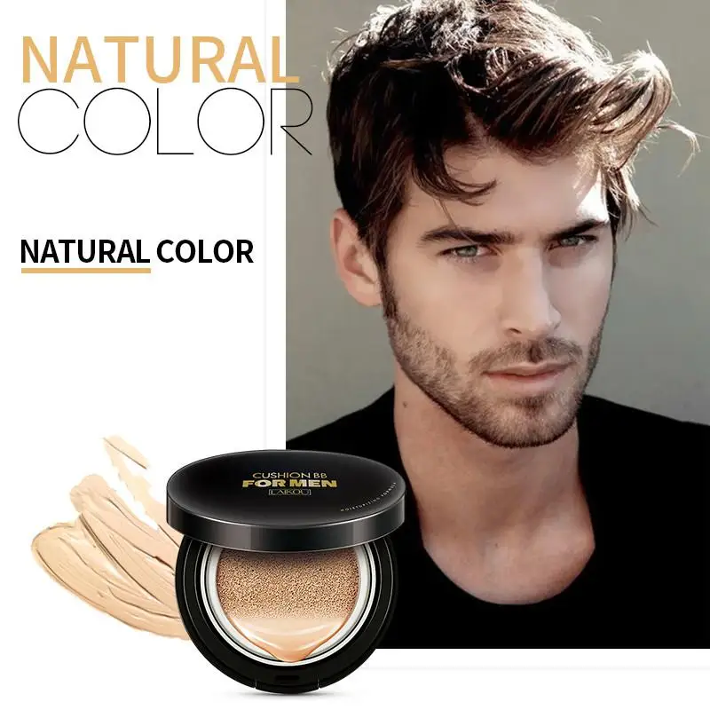 

Pro Men Air Cushion With Replace Cream Oil Control Concealer Moisturizing Foundation Makeup Bare Natural Man Face Care BB Cream