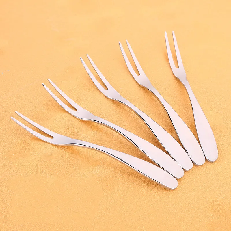 5fruit fork Немецкий 304 нержавеющая сталь фруктовая Вилка Набор Десертная Вилка креативный цинковый сплав Лебедь набор столовых приборов еда выбирает вилка ложка нож набор - Цвет: 5fruit fork