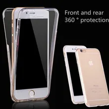 

360-degree ultra-thin transparent soft case for iPhone X front and rear double-sided TPU case for iPhone 6 6S 7 8 Plus case