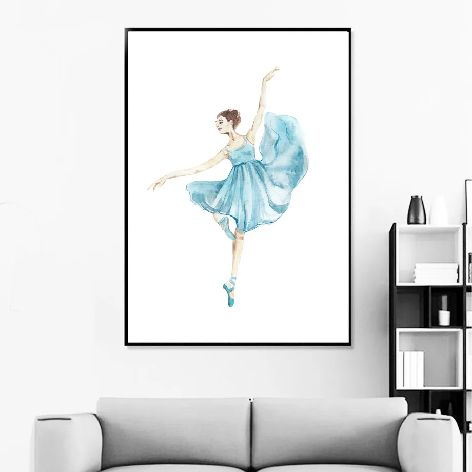 Gohipang-Watercolor-Ballet-Dancer-Nordic-Posters-And-Prints-Wall-Art-Canvas-Painting-Wall-Picture-For-Living (1)