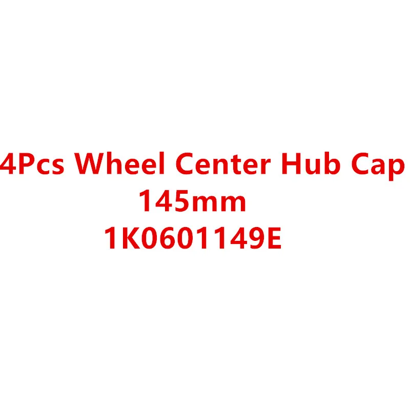 

New 4Pcs WHEEL CENTER CAPS RIM HUB CAP For Caddy Touran Golf 1K0601149E 1K0 601 149 E 1K0 601 149E
