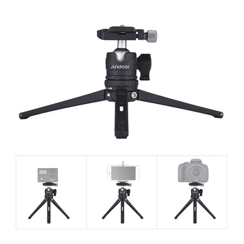 

Andoer Table Desktop Tripod w/ Ball Head Quick Release Plate for Canon Nikon Sony DSLR for GoPro Hero+for Yi Lite 4K for iPhoneX