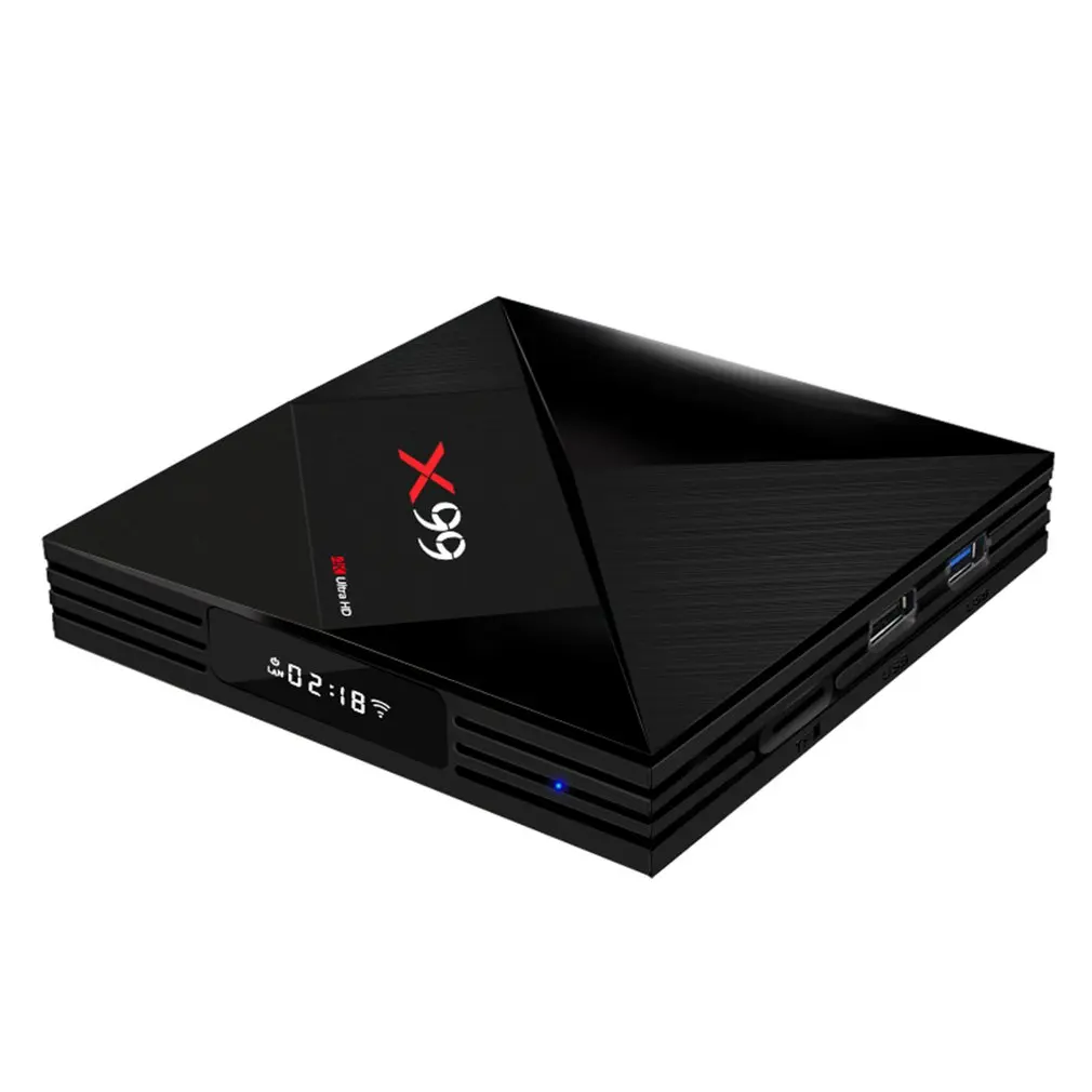 

X99 Set Top Box Voice Smart 4K High Definition Network Player TV Box 4+64G WiFi Set-top Box Player For Android 7.1