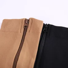 2 пары компрессионных носков на молнии; эластичные гетры; унисекс; Гольфы с открытым носком; FG66