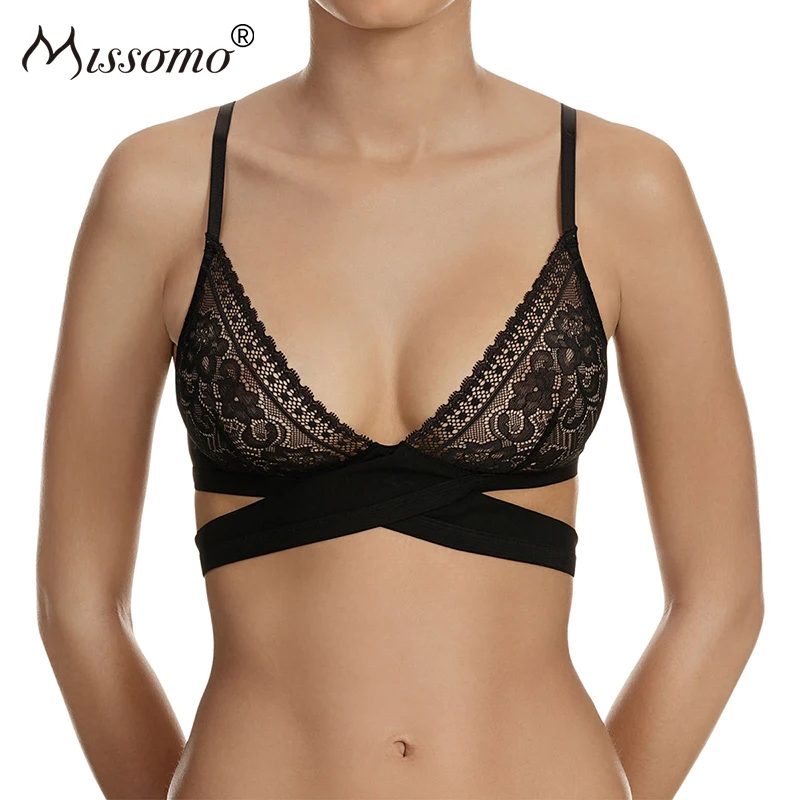 

Missomo Lace Bras For Women Sexy BH Bralet Modis Push Up Bralette Transparent Plus Size Cup Ladies Brassiere Lingerie Crop Top