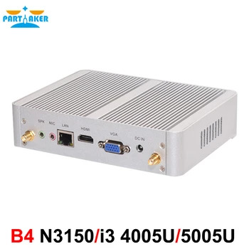 Partaker B4 4K Kodi HTPC Mini PC Intel Core I3 4005U I3 5005U N3150 Windows 10 Barebone Max 8G RAM 512G SSD 1TB HDD Free WiFi