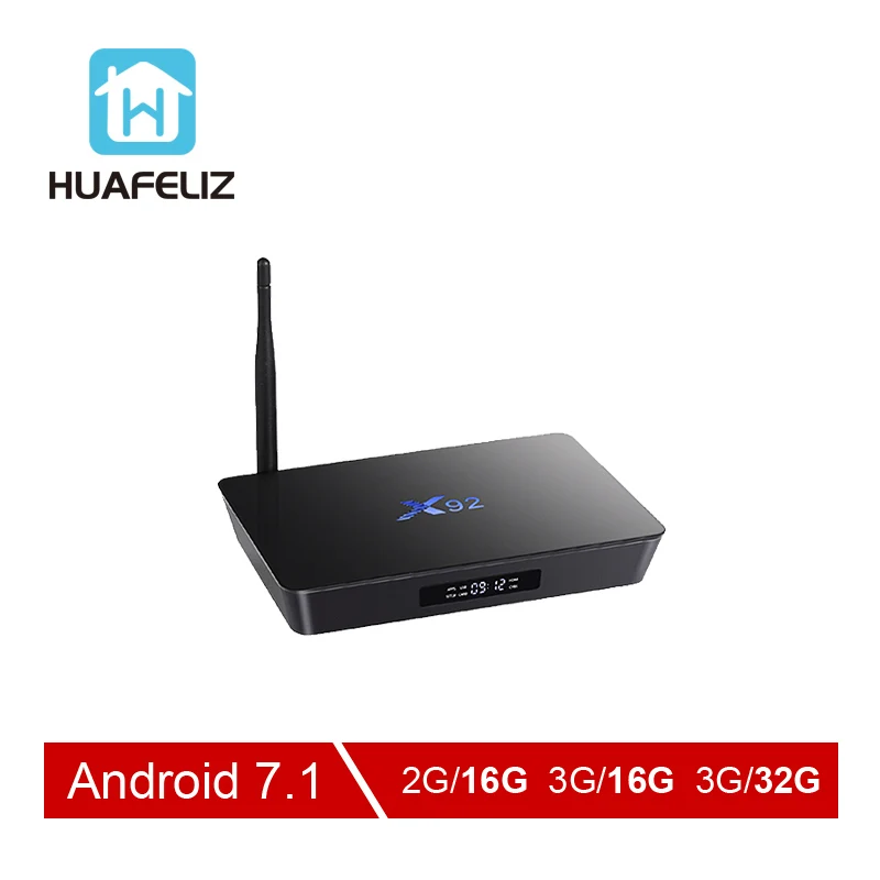 X92 tv box Amlogic S912 Smart tv box для Android 7,1 4 K WI-FI Media Player Восьмиядерный HDMI 2,0 3g 32G BT телеприставки и мини-клавиатура