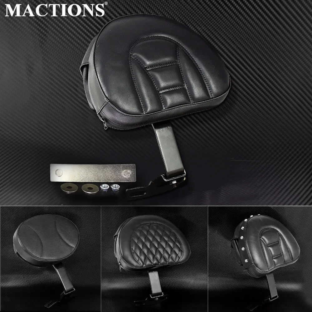 

Motorcycle Accessories Leather Plug-In Driver Rider Backrest Pad For Harley Fatboy Heritage Softail 2007-2015 2016 2017