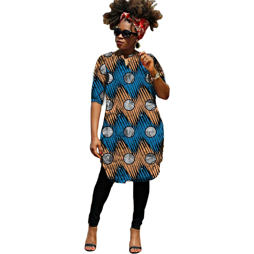 2317 22 De Réductionmode Africaine Robe Demi Manches Période Style Ankara Tenue V Cou Personnalisé Femmes Dashiki Vêtements Pour Fêtemariage In
